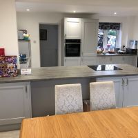 grey handled kitchen installed in hampshire